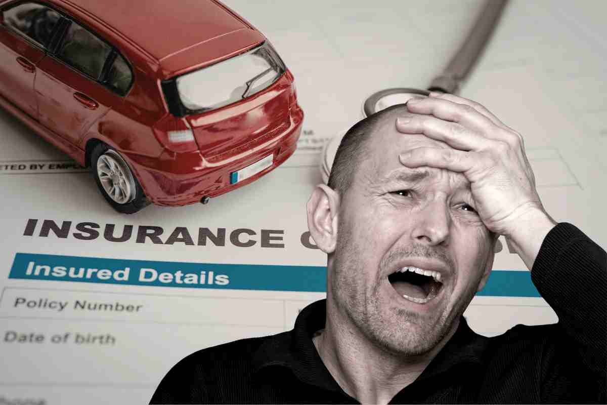 Assicurazione Auto e uomo disperato