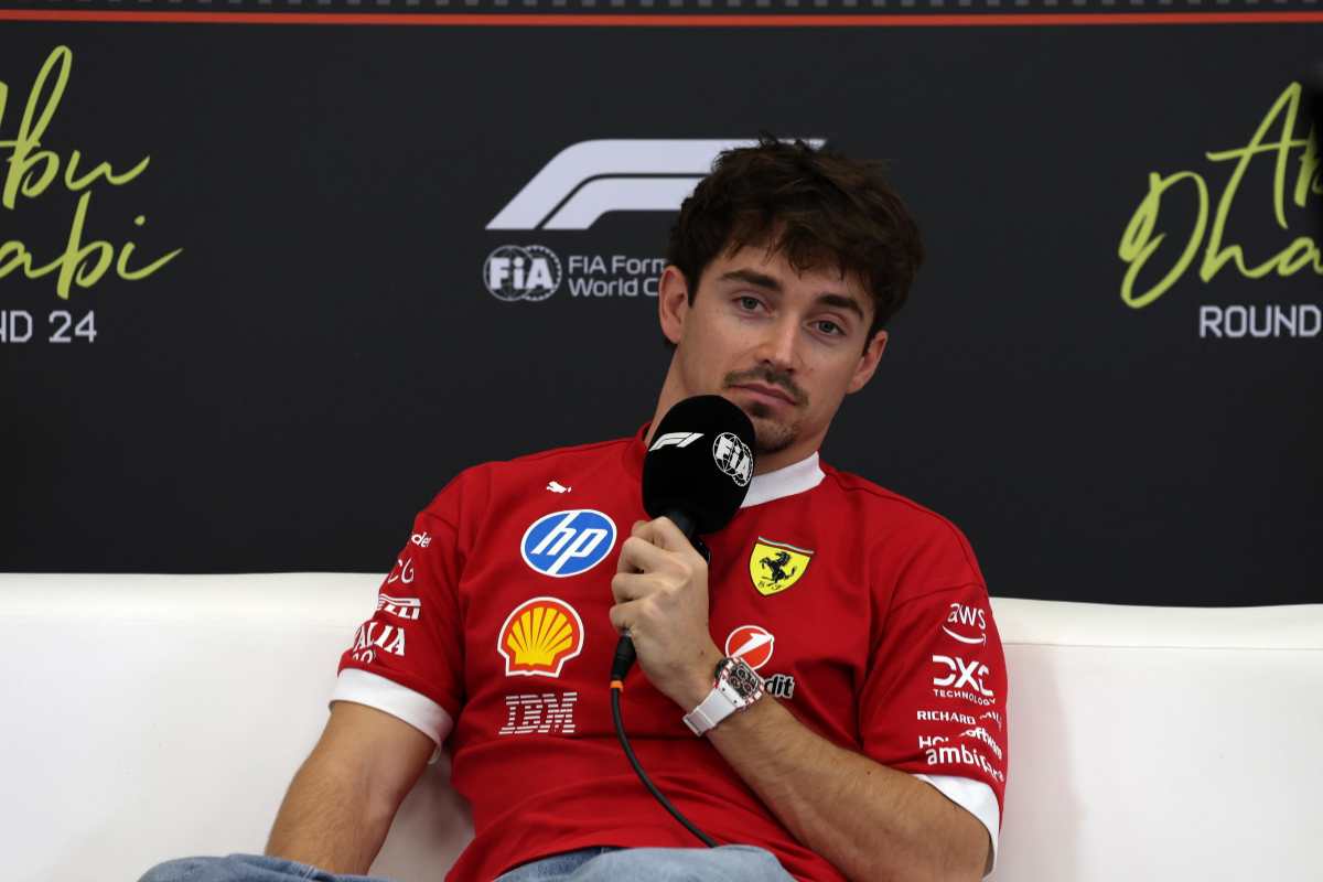 Leclerc in conferenza stampa